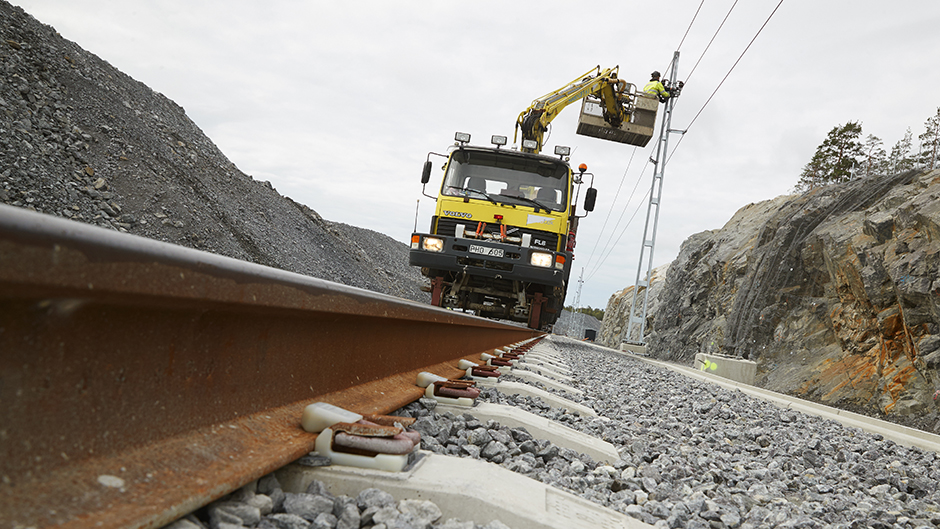 The railway at Stockholm Norvik Port