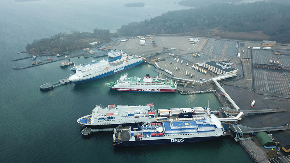 Aerial view of Port of Kapellskär