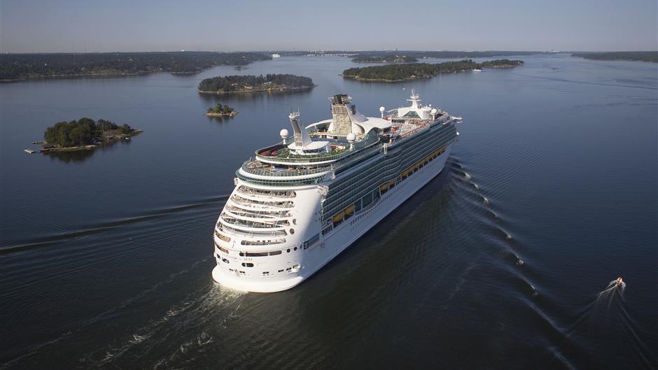 Cruise vessel in the Stockholm archipelago