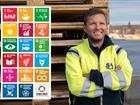 CEO Ports of Stockholm Thomas Andersson together with UN Sustainable Development Goals