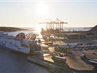 Stockholm Norvik Port in beautiful backlight