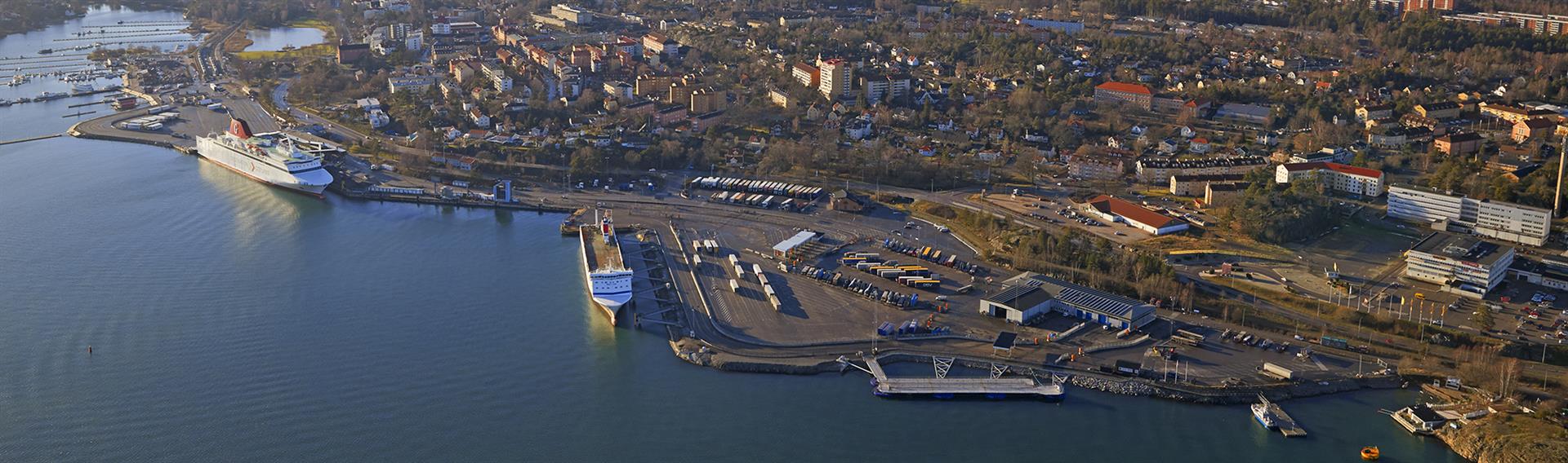 Aerial photo of Port of Nynäshamn